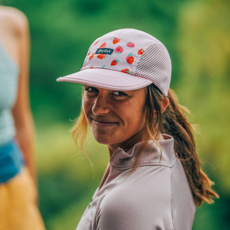 Strawberry Fields | Packable Run Cap