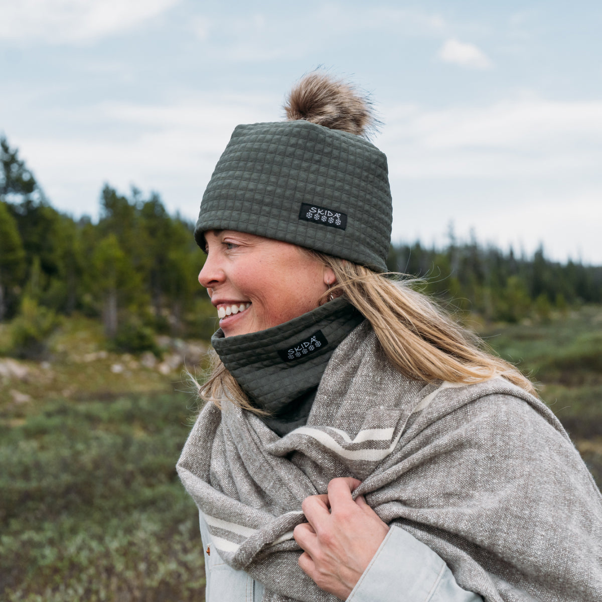 Thyme | Chateau Fleece-Lined Pom Hat