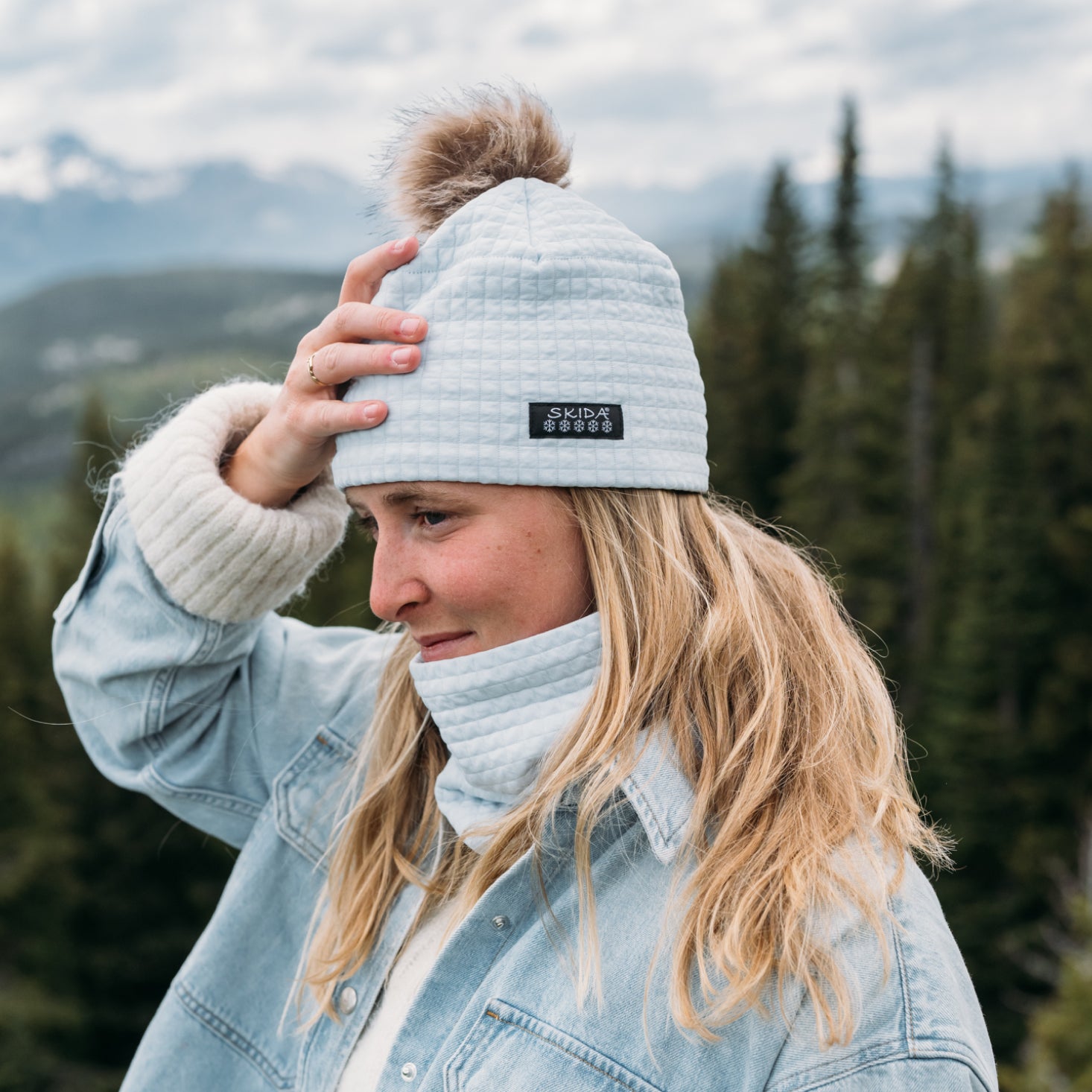 NEW ERA FLEECE LINED KNIT BEANIE, DUAL COLOR THICK GUAGE CUFF AND POM, OSFM