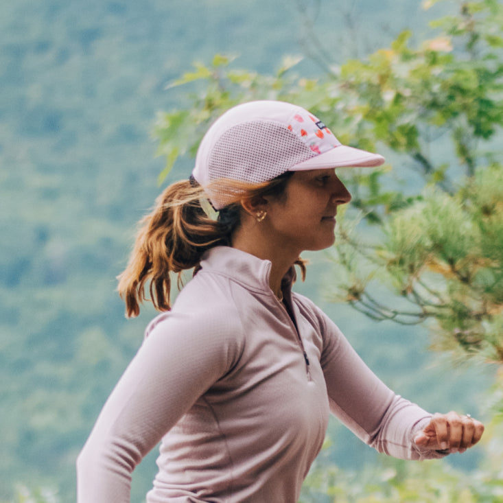Strawberry Fields | Packable Run Cap