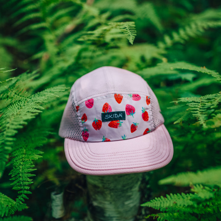 Strawberry Fields | Packable Run Cap
