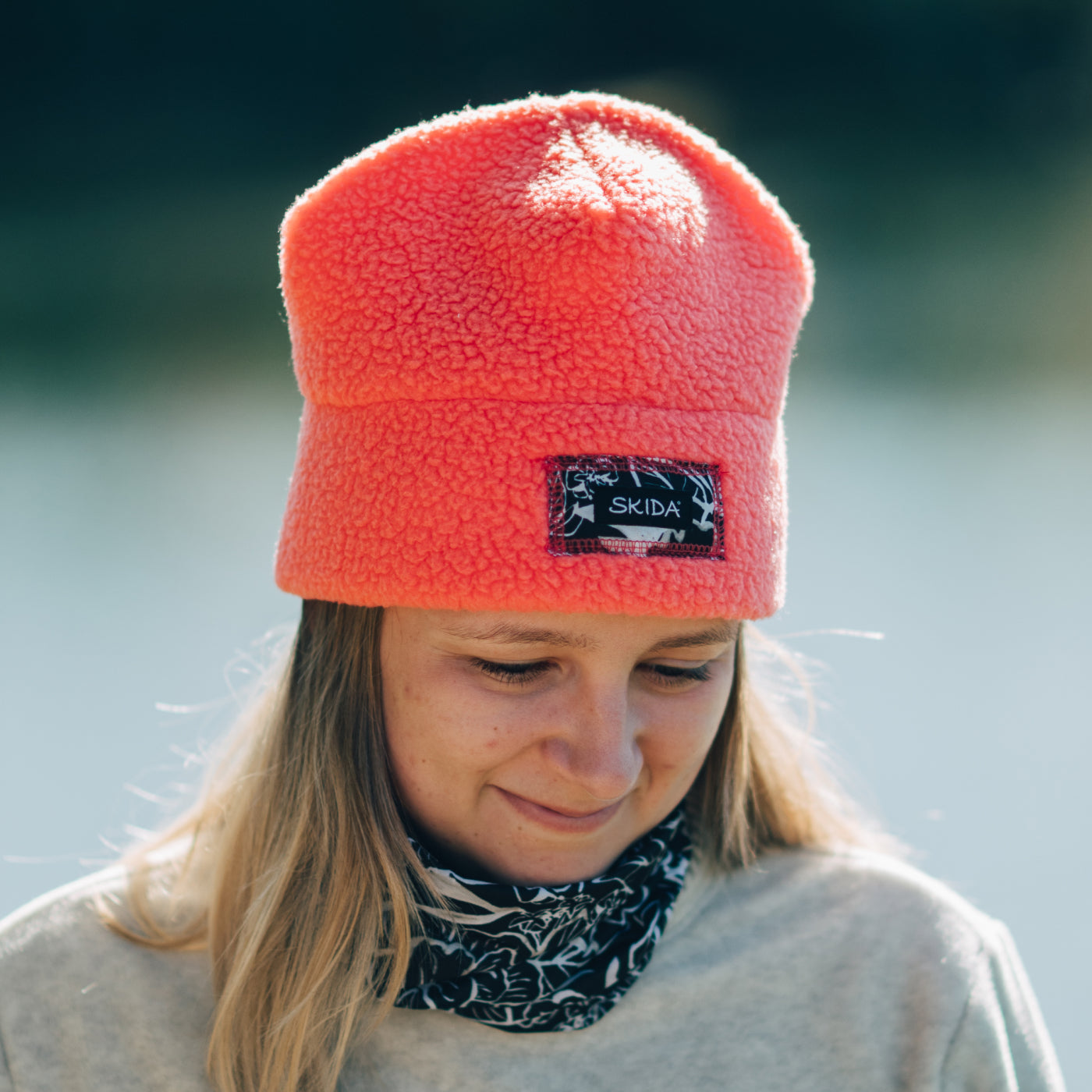 Hot Coral | High Pile Polartec® Fleece Hat