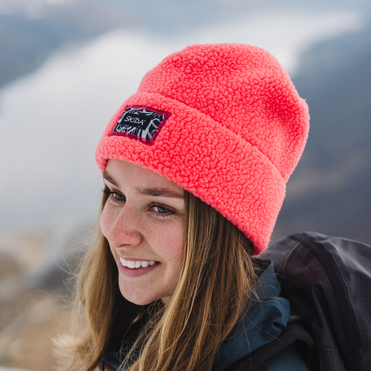 Hot Coral | High Pile Polartec® Fleece Hat