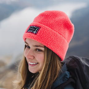 Hot Coral | High Pile Polartec® Fleece Hat