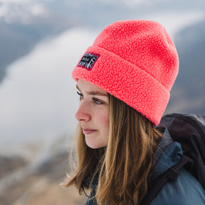 Hot Coral | High Pile Polartec® Fleece Hat
