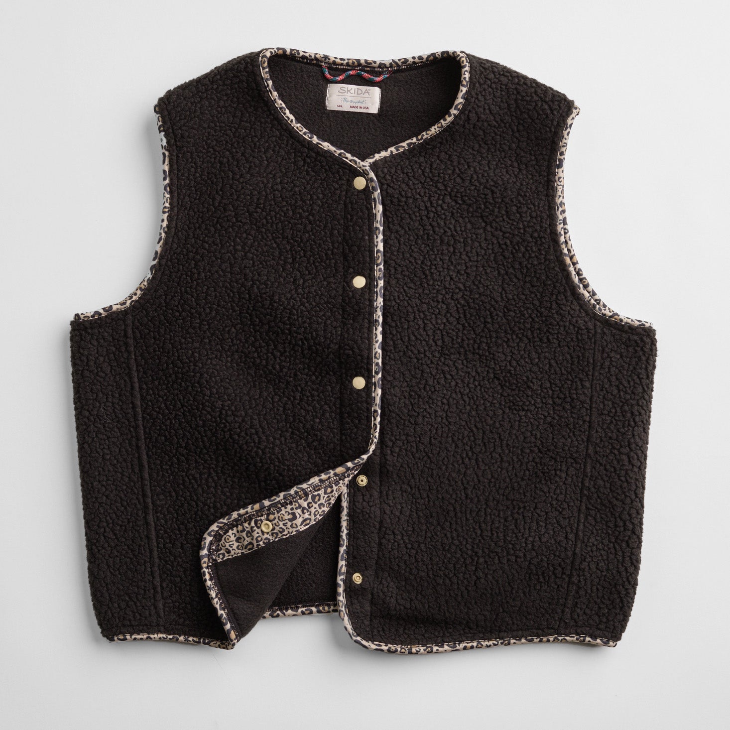 【U LAN】Cloud Snap Vest Padding Moonless | Snap Vest