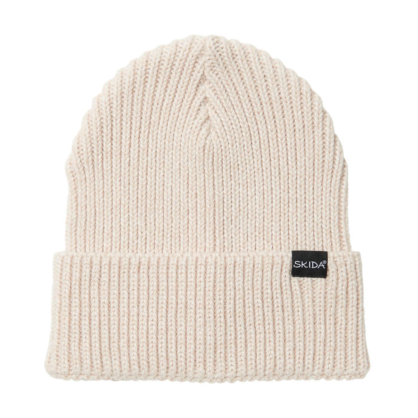 Chalk | Ribbed Knit Beanie