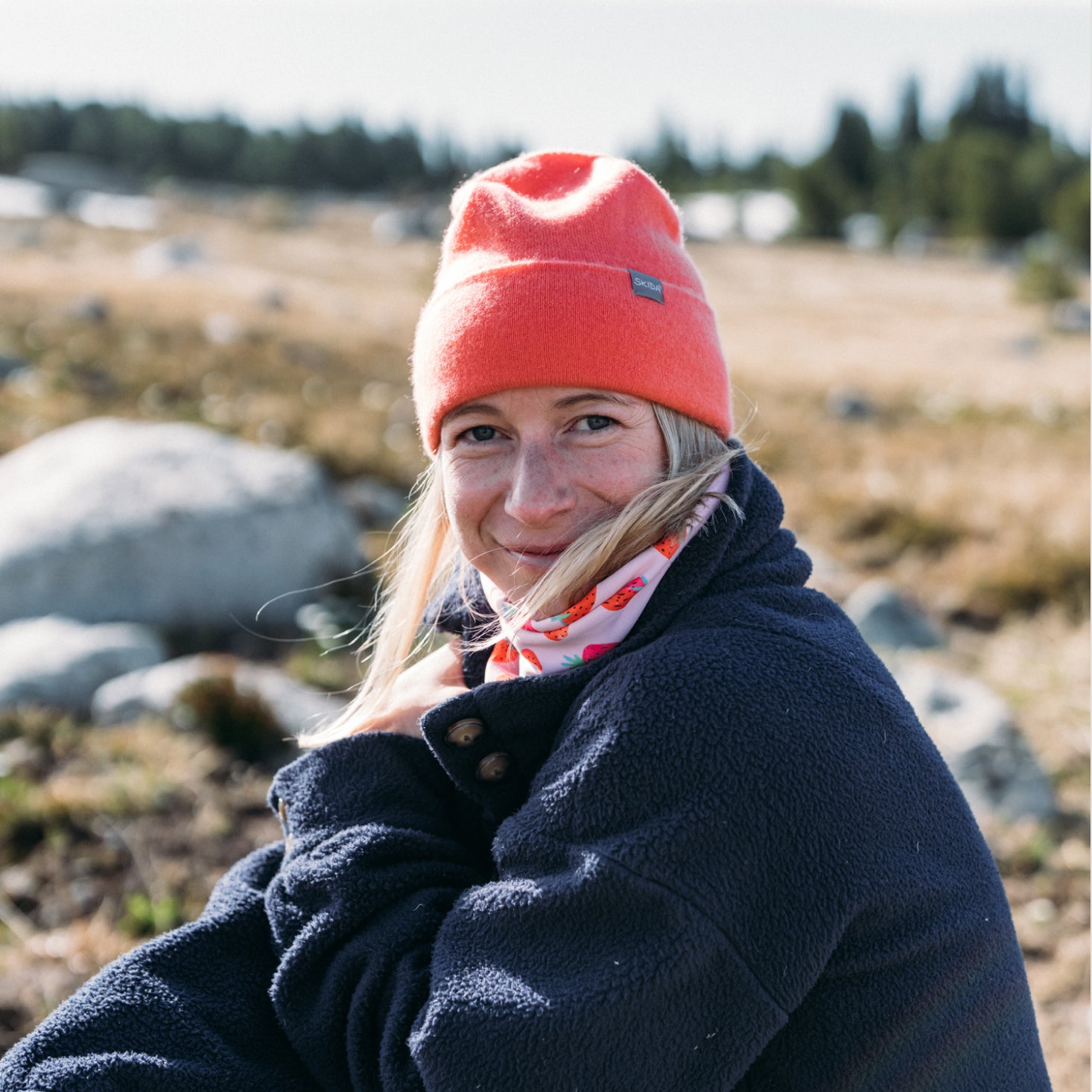 Peach | Cashmere Wheelock Knit display picture 3