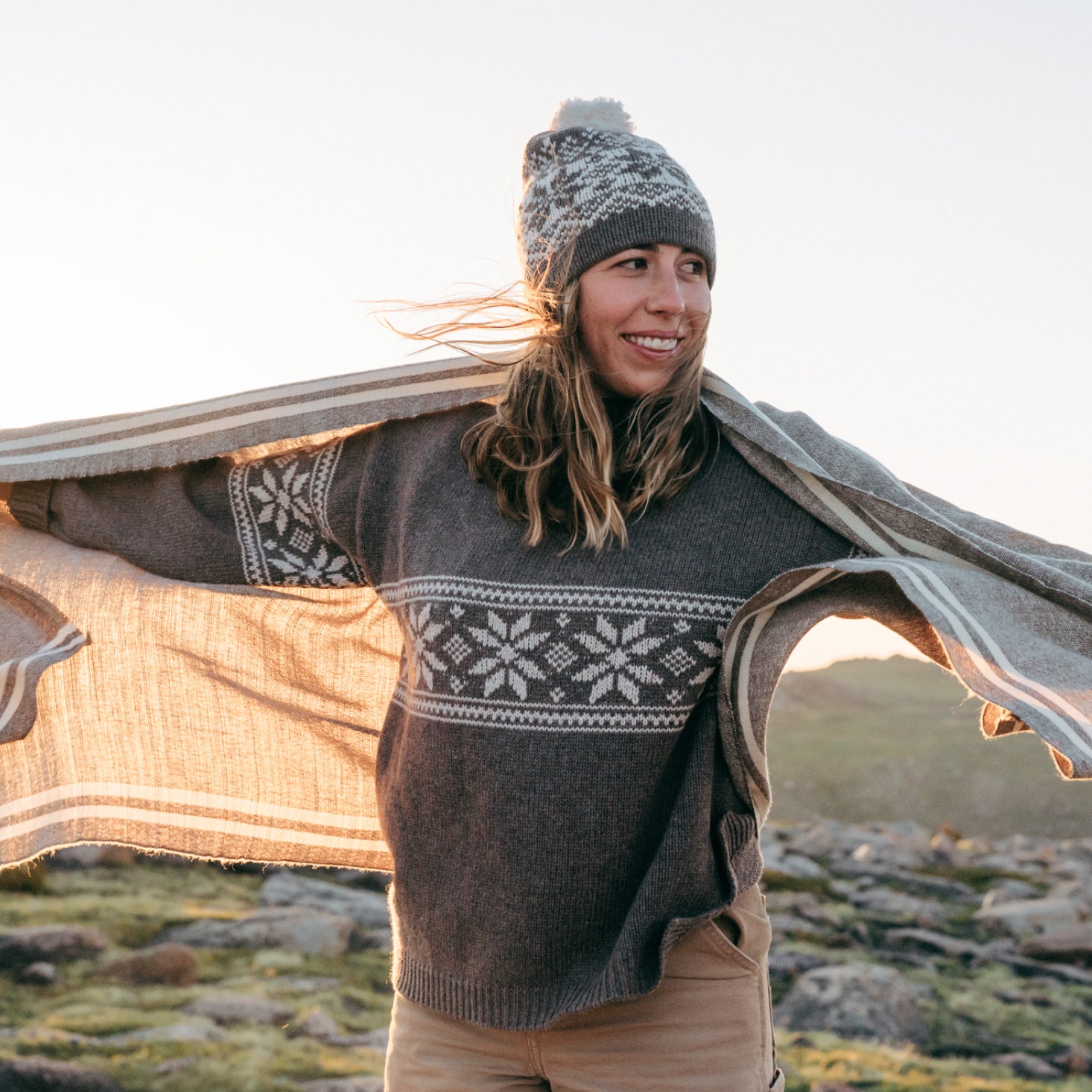 Maple Sugar | Fairlee Fair Isle Cashmere Sweater