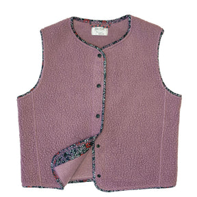 Sugar Plum | High Pile Polartec® Fleece Snap Vest
