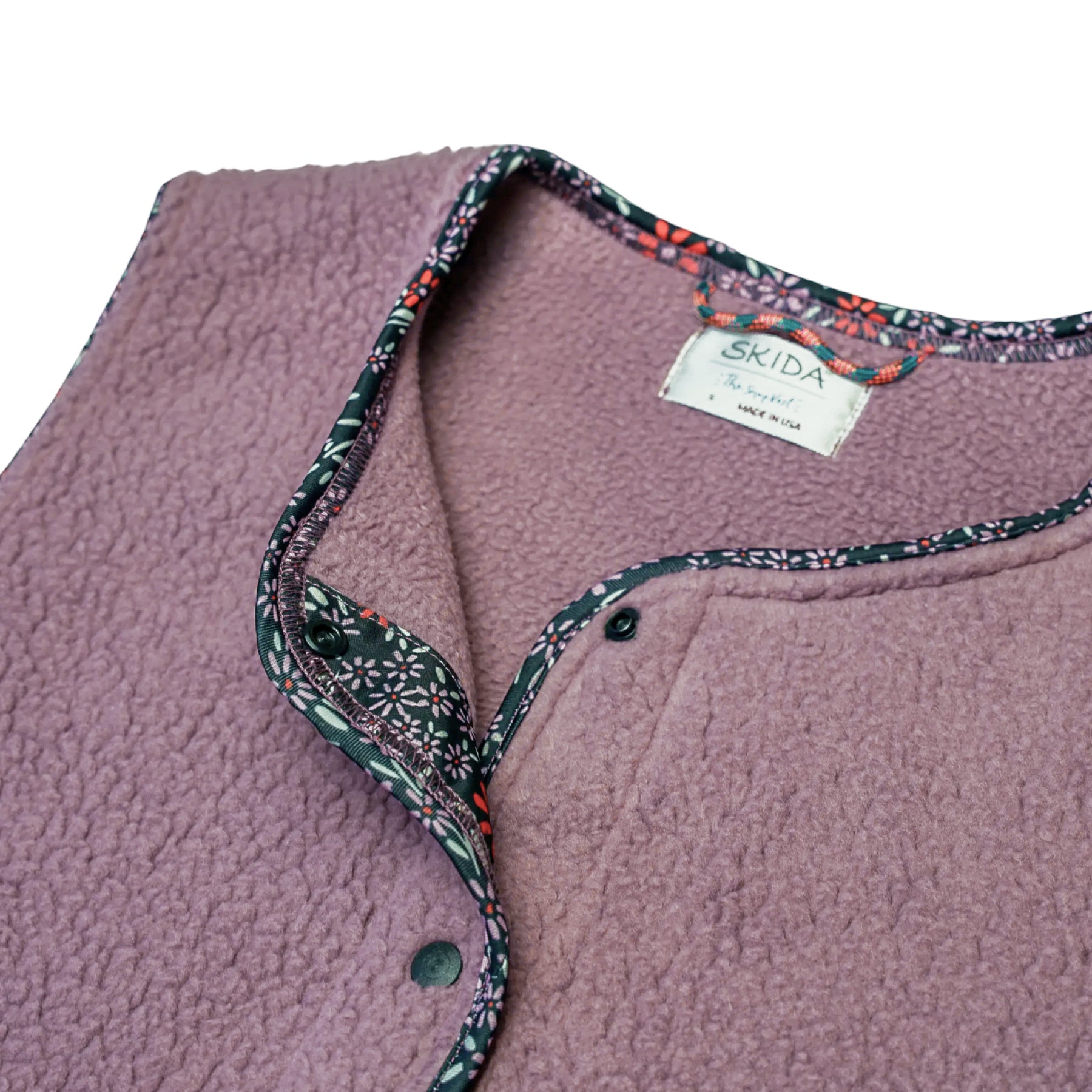 Sugar Plum | High Pile Polartec® Fleece Snap Vest