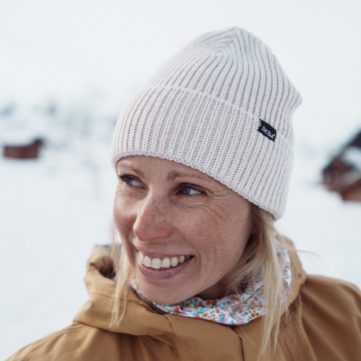 Chalk | Ribbed Knit Beanie